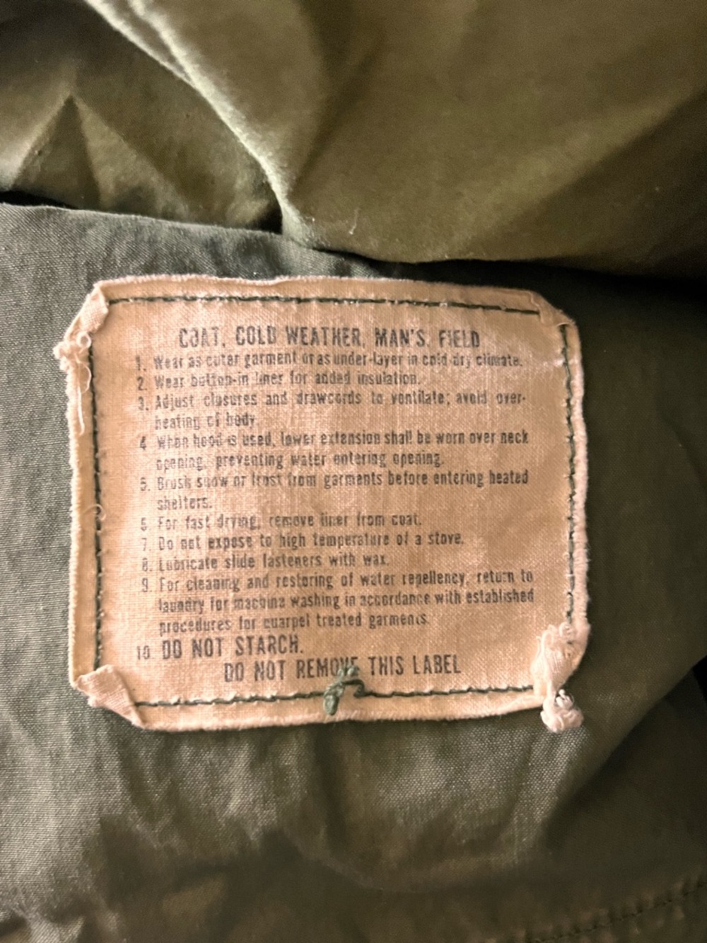 Vintage U.S. Army Olive Green Military Field Jacket - Picture 2 of 9